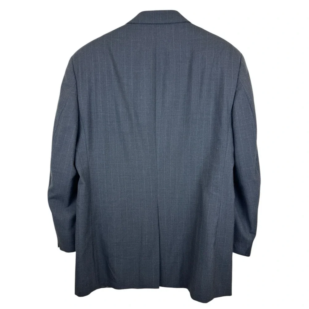 Jos A Bank Signature Collection Men's Suit Gray Pinstripe‎ 100% Wool 42R 36x28